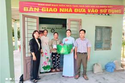 Xã Nghĩa Điền đã hoàn thành xong Chương trình xóa nhà tạm, nhà dột nát (Đợt 1) trên địa bàn xã.